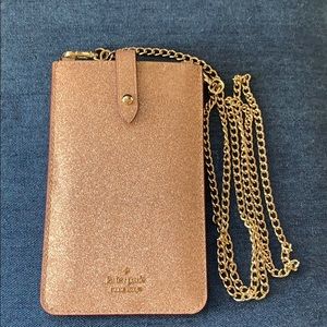 Kate Spade rose gold phone crossbody